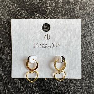 Heart huggie earrings